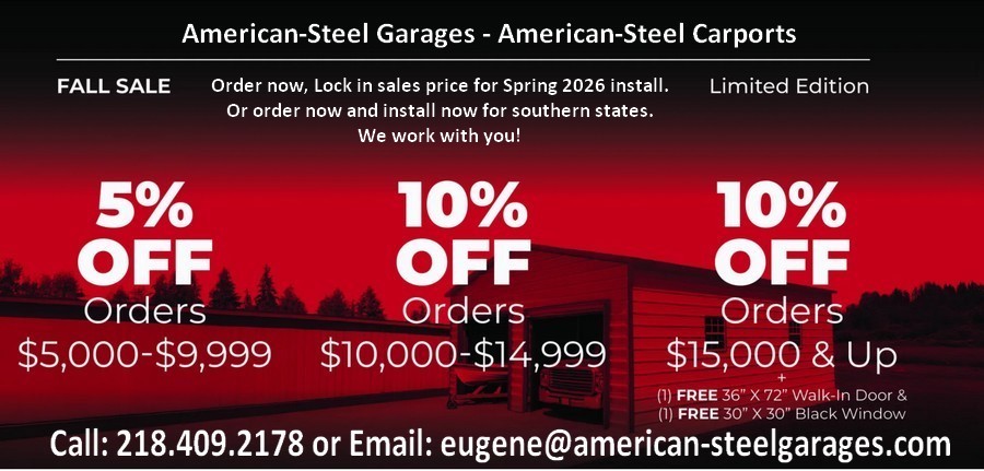 Steel garages DISCOUNT DAYS